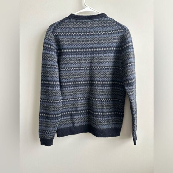 Frederik Anderson Copenhagen Lamb's Wool Striped Crew Neck Pullover Sz Large - Picture 5 of 6